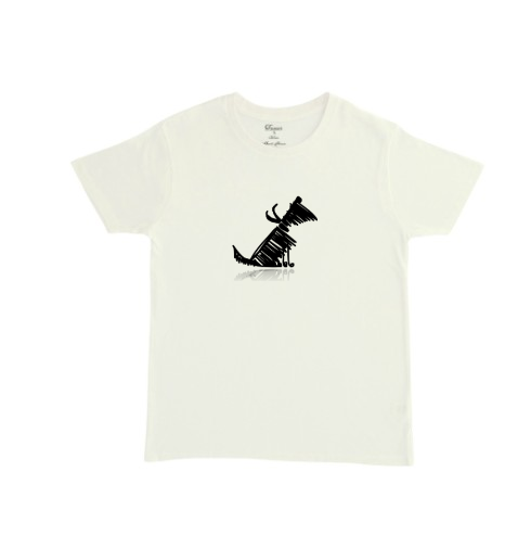 טי שירט עם איור כלב