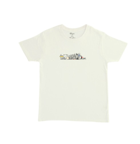 חולצה עם הדפס Las Vegas skyline בסגנון סקיצה