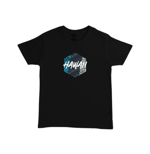 חולצת טי מודפסת עם הדפס Hawaii בסגנון Surf