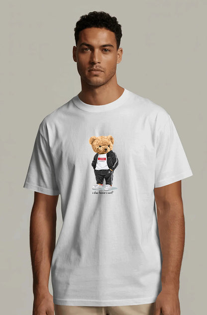 חולצת טי מודפסת עם דובי אופנתי